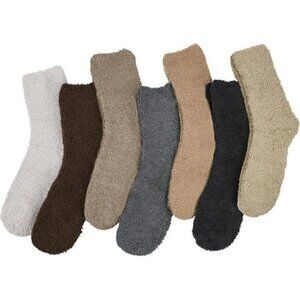 7-Pair Women’s Winter Fuzzy Socks Cozy Fluffy Warm Christmas Gifts